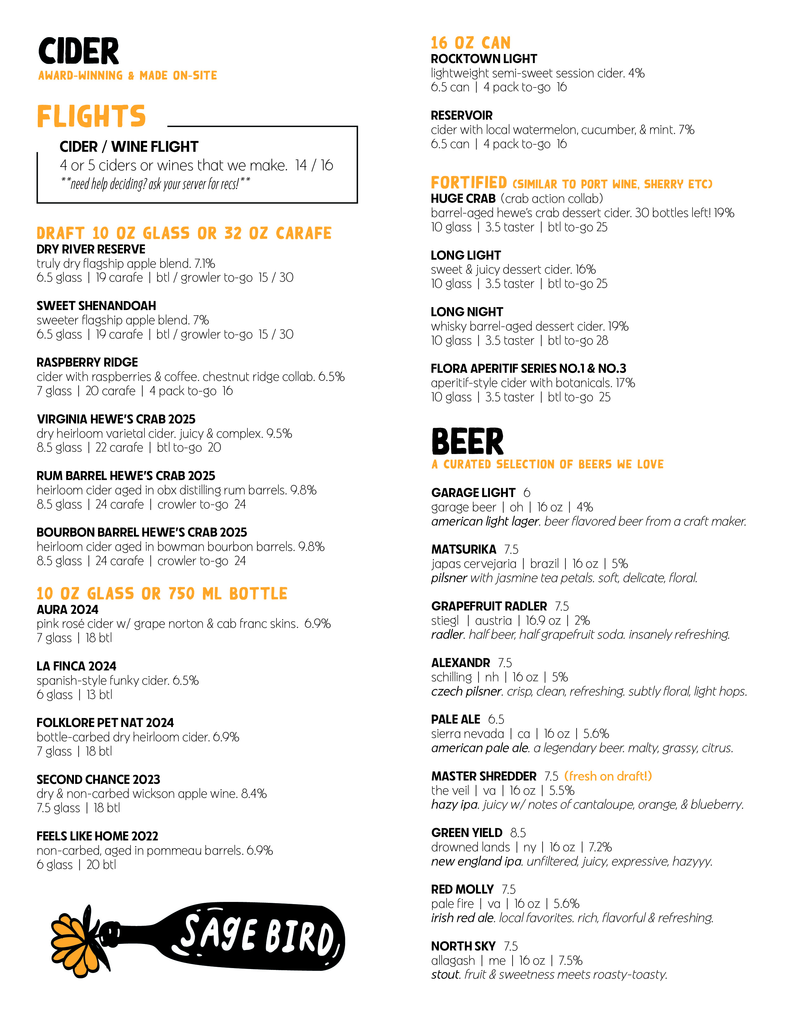 Menu page 2