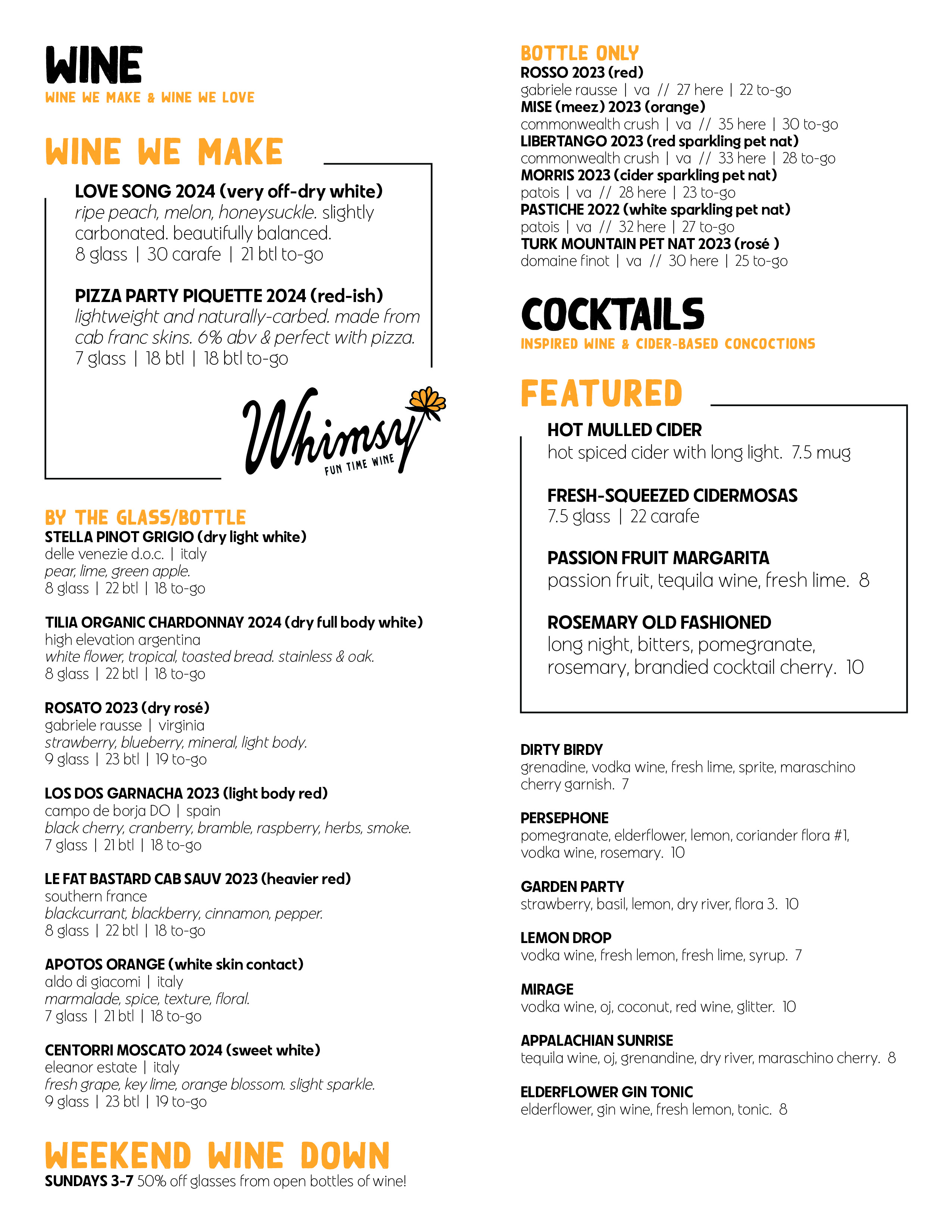 Menu page 3